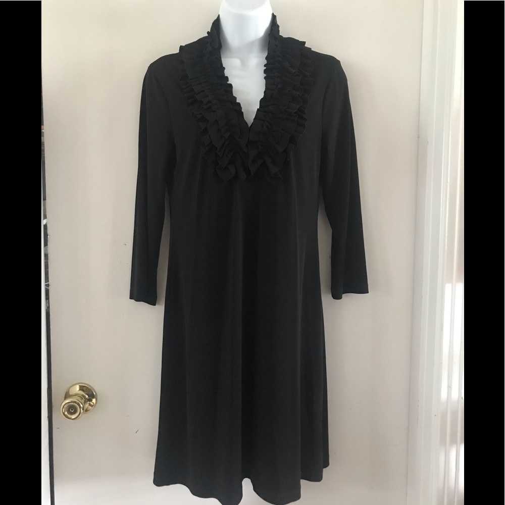 Enfocus Studio Ruffle V-Neck Dress - Picture 7 of 13